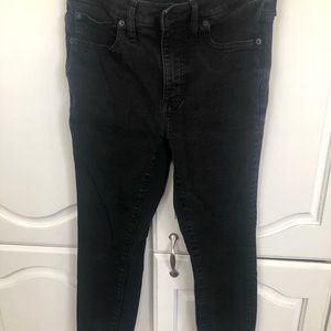 J.Crew 9” High-Rise Black Skinny Jeans size 27